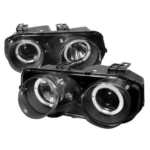 94-97 ACURA INTEGRA HEADLIGHT 2/4 DOORS DUAL HALO PROJECTOR BLACK